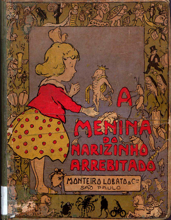 Capa da obra A menina do narizinho arrebitado, de Monteiro Lobato.