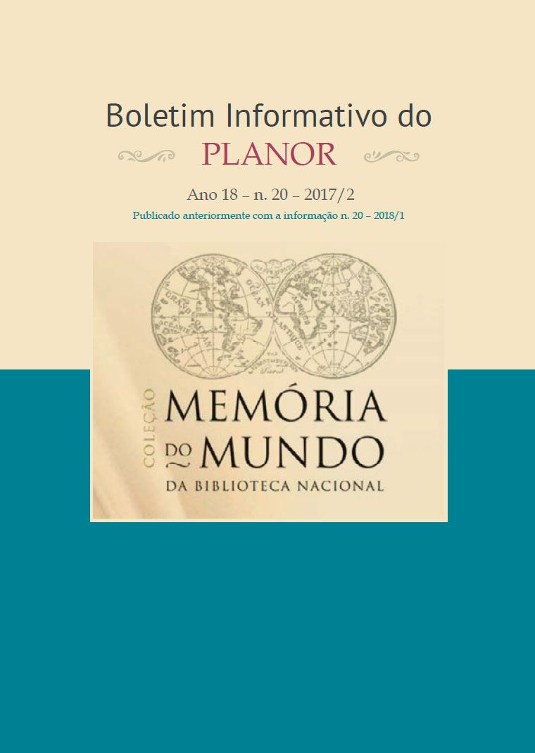 Capa do Boletim PLANOR - nº 20, 2017-02