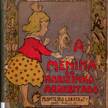 Capa da obra A menina do narizinho arrebitado, de Monteiro Lobato.