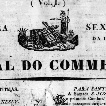 Capa do Jornal do Commercio de 4 de outubro de 1827, quinta-feira.