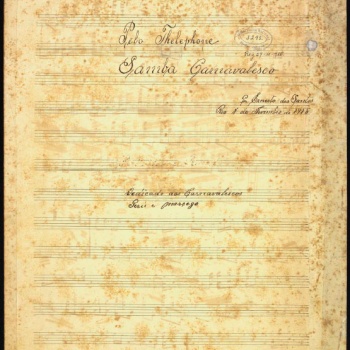 Manuscrito de Pelo Telephone, de Donga, integra o acervo da Biblioteca Nacional.