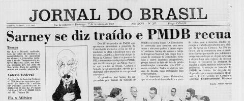 Detalhe de capa do Jornal do Brasil 