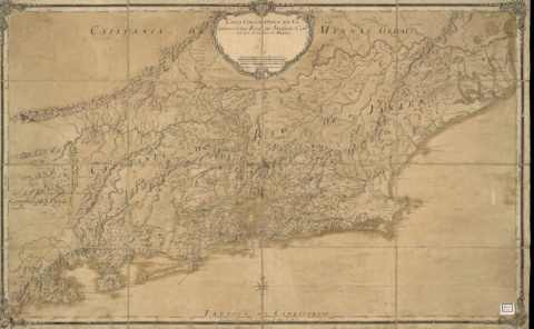 Carta corographica da capitania do Ryo de Janeyro, capital dos estados do Brasil / Por Francisco João Roscio, 1777. Coleção: Benedicto Ottoni.