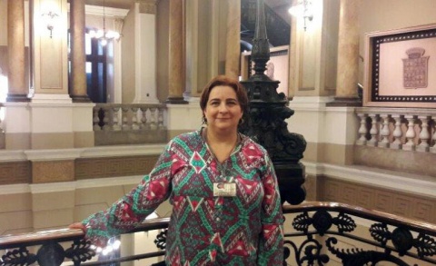 A pesquisadora do Programa de Apoio à Pesquisa da Biblioteca Nacional/2016, Mónica Vermes.