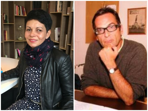 Os tradutores Rose Mary Osorio e Pierre Grouix.