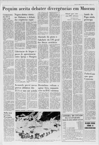 Jornal do Brasil,10 de maio de 1963.