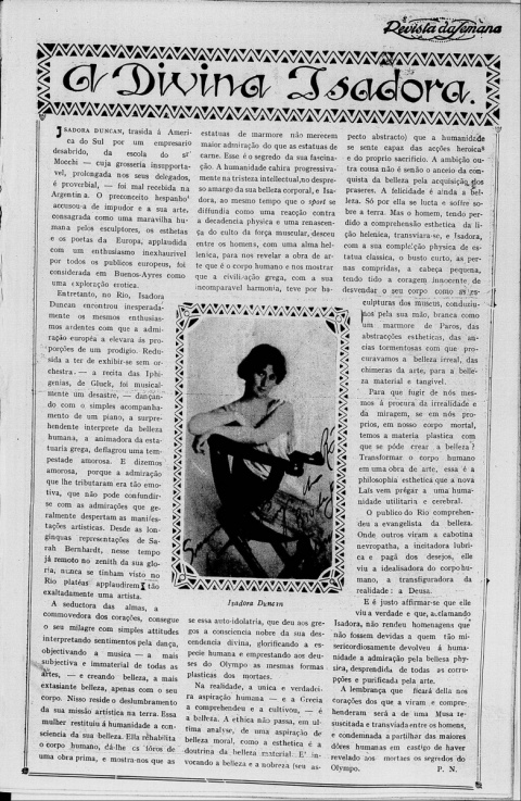 Isadora Duncan - Revista da Semana (RJ)