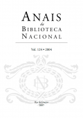 Capa de Anais da Biblioteca Nacional, número 124, 2004.