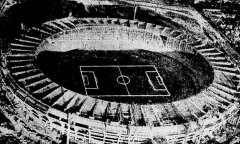 Foto panorâmica do estádio - Primeira página do Diário da Noite de 16/06/1950
