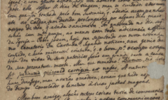Detalhe da carta escrita por José Bonifácio Andrada.